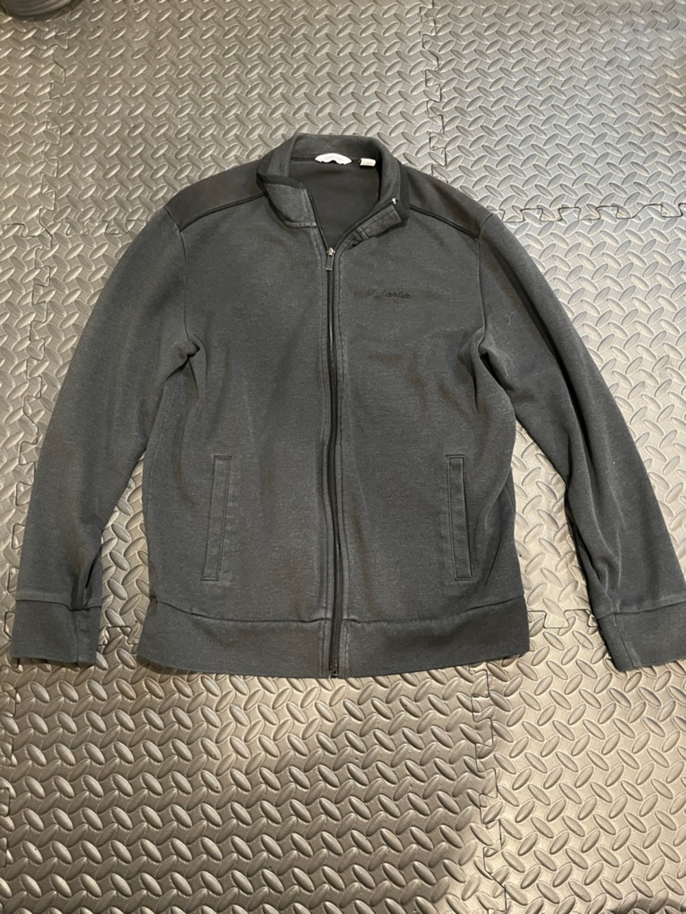 Calvin Klein Men's Black Full-Zip Sweatshirt Jacket